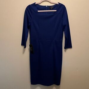 Royal Blue Sheath Dress with Square Neck, The Limited, S6, NWT